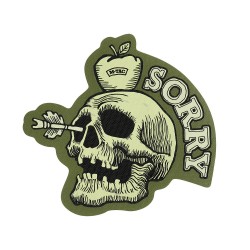 Patch SORRY oliv Totenkopf