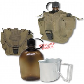 Feldflasche Gen.II Molle Canteen cup Feldflaschenbecher coyote tan NEU BPA-frei