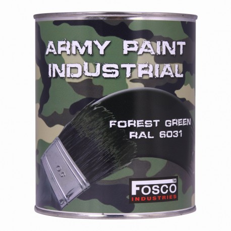 Militärfarbe FOREST GREEN / RAL 6031 / WALDGRÜN / BRONZEGRÜN1000 ml 1 Liter Dose