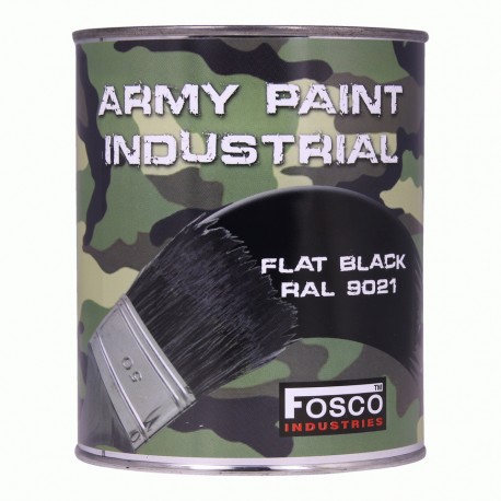 Militärfarbe FLAT BLACK / RAL 9021 / TEERSCHWARZ 1000 ml 1 Liter Dose