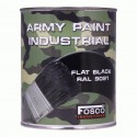 Militärfarbe FLAT BLACK / RAL 9021 / TEERSCHWARZ 1000 ml 1 Liter Dose