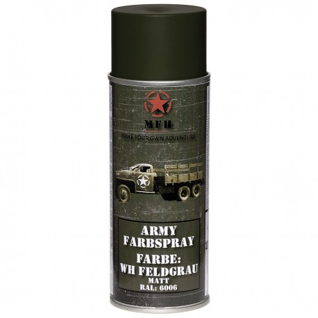 ARMY Farbspray WH FELDGRAU MATT Militärlack Militärfarbe Sprühdose Spraylack Farbe 400ml